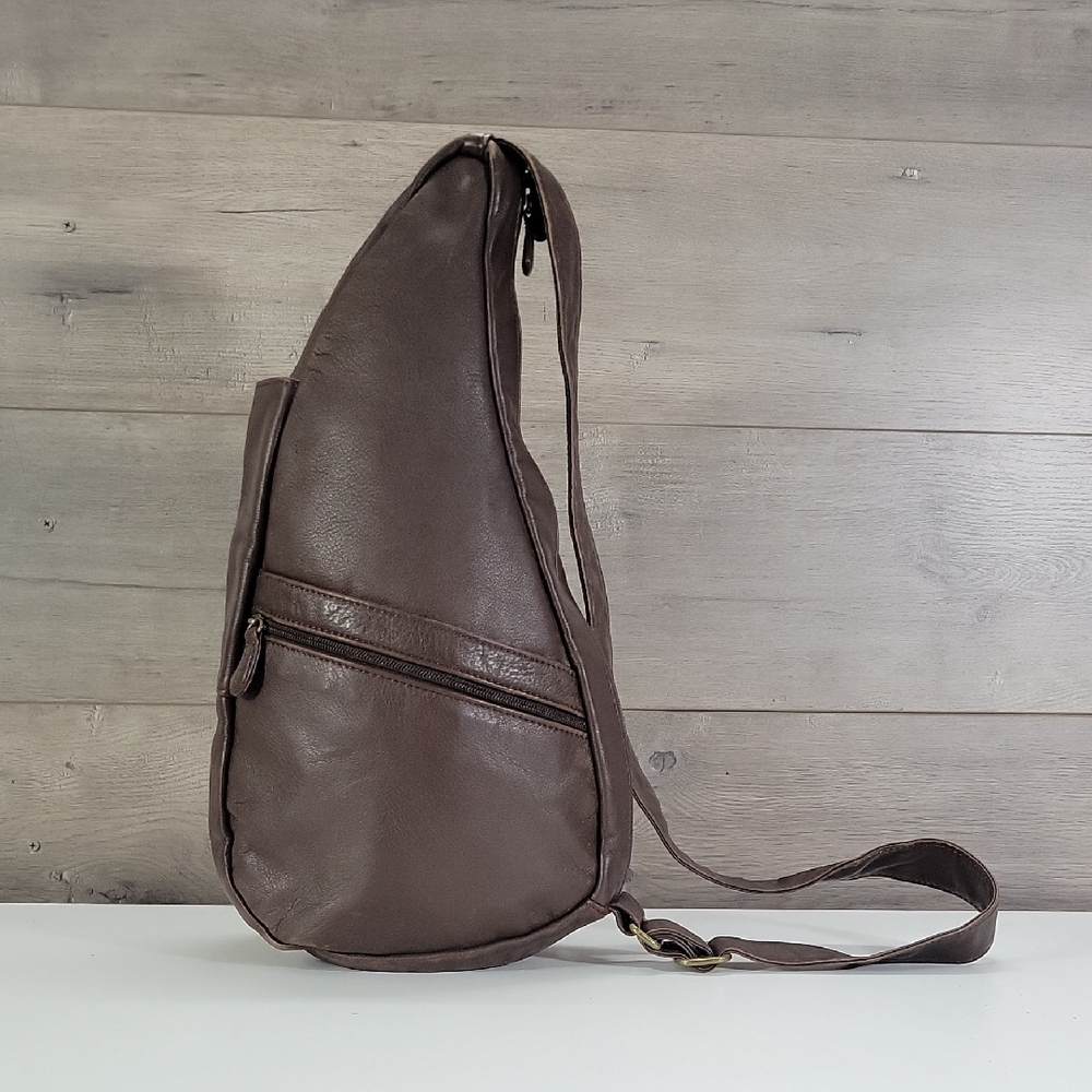 Ameribag Healthy Back Brown Leather Crossbody Sling Bag